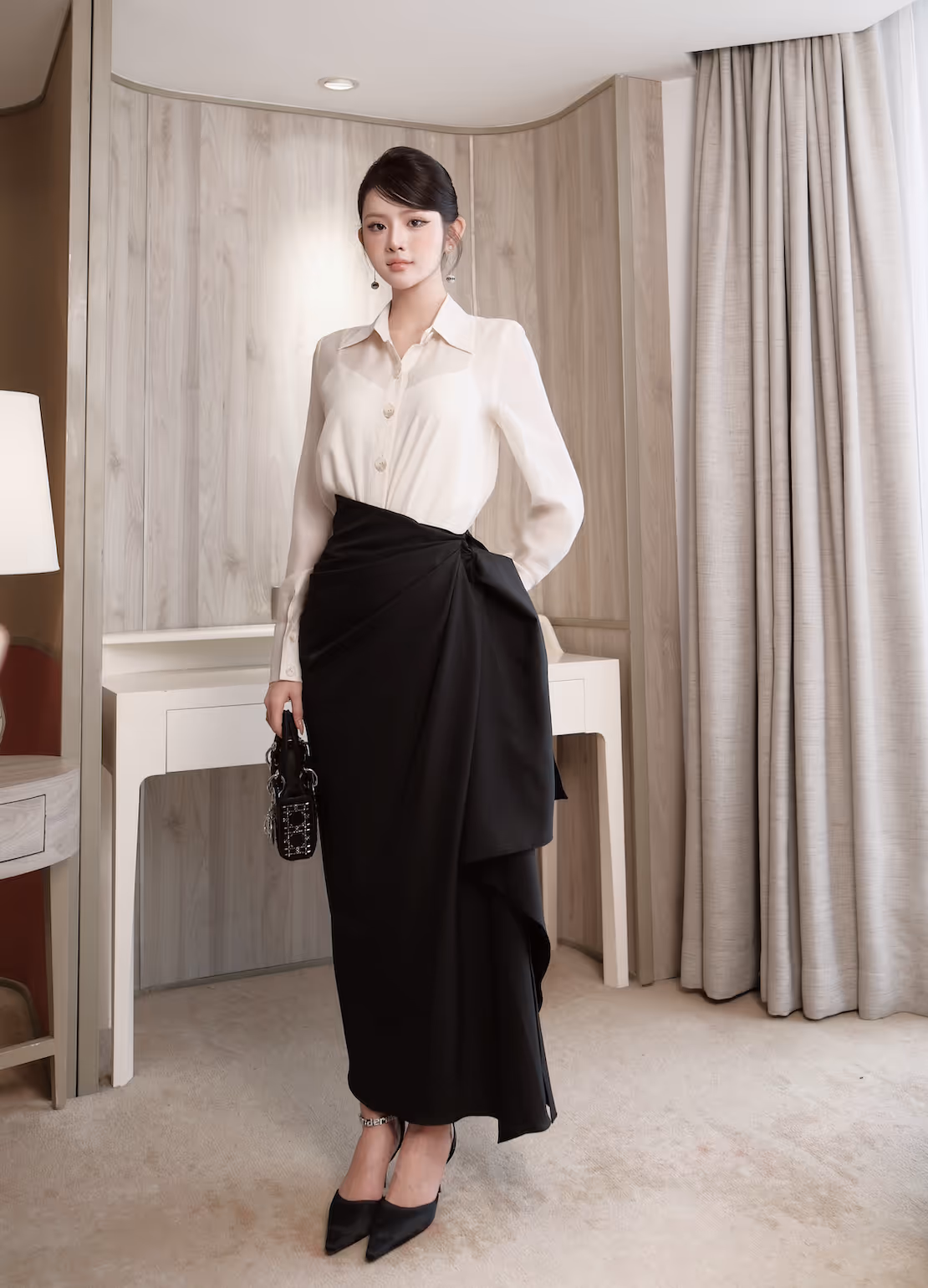 ALMOND TOP X KAREN SKIRT