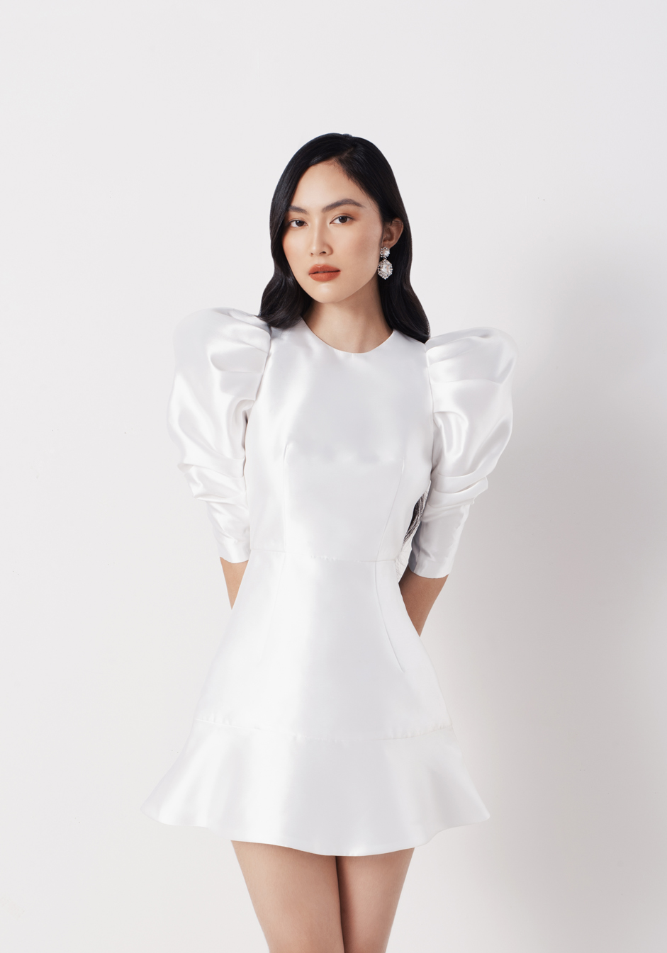 ON WHITE DRESS