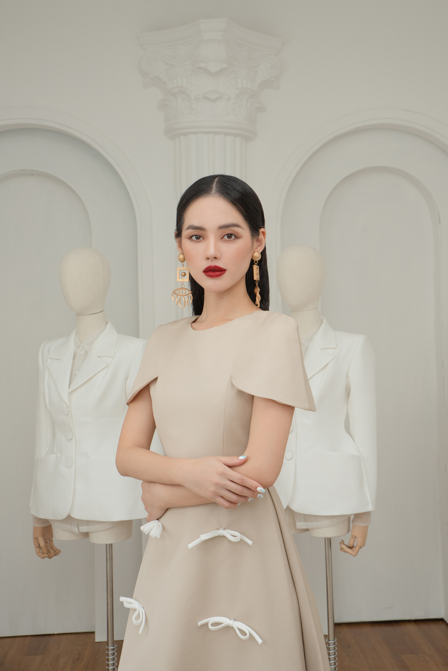ANNA BEIGE DRESS